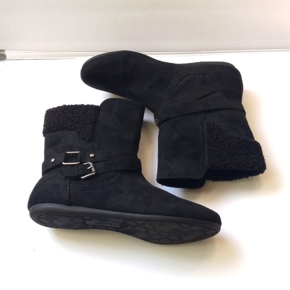 Dolce Vita Elsa Boots Faux Suede Leather Buckle Closure Women's Sz 10 - Picture 2 of 15